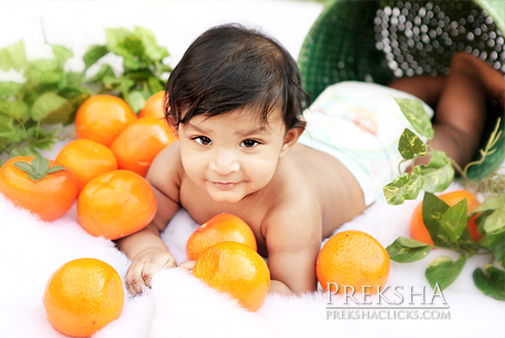 Fruits & baby photoshoot