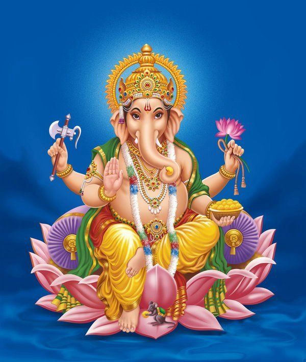 Lord-Ganesha with Lotus