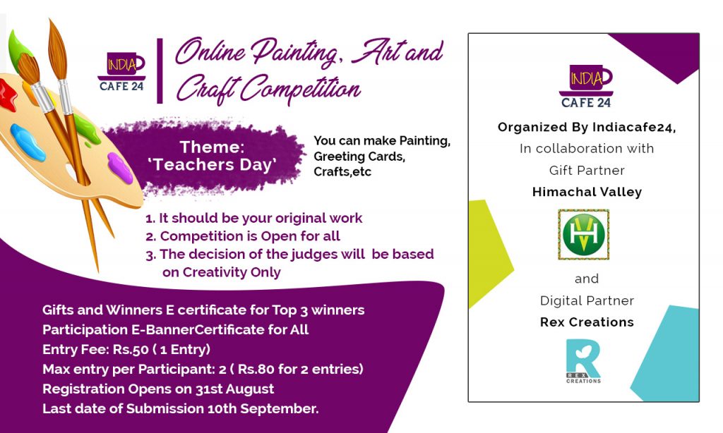 Online Painting, Art and Craft Competition Theme Teachers Day
